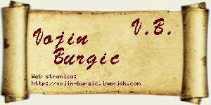 Vojin Burgić vizit kartica